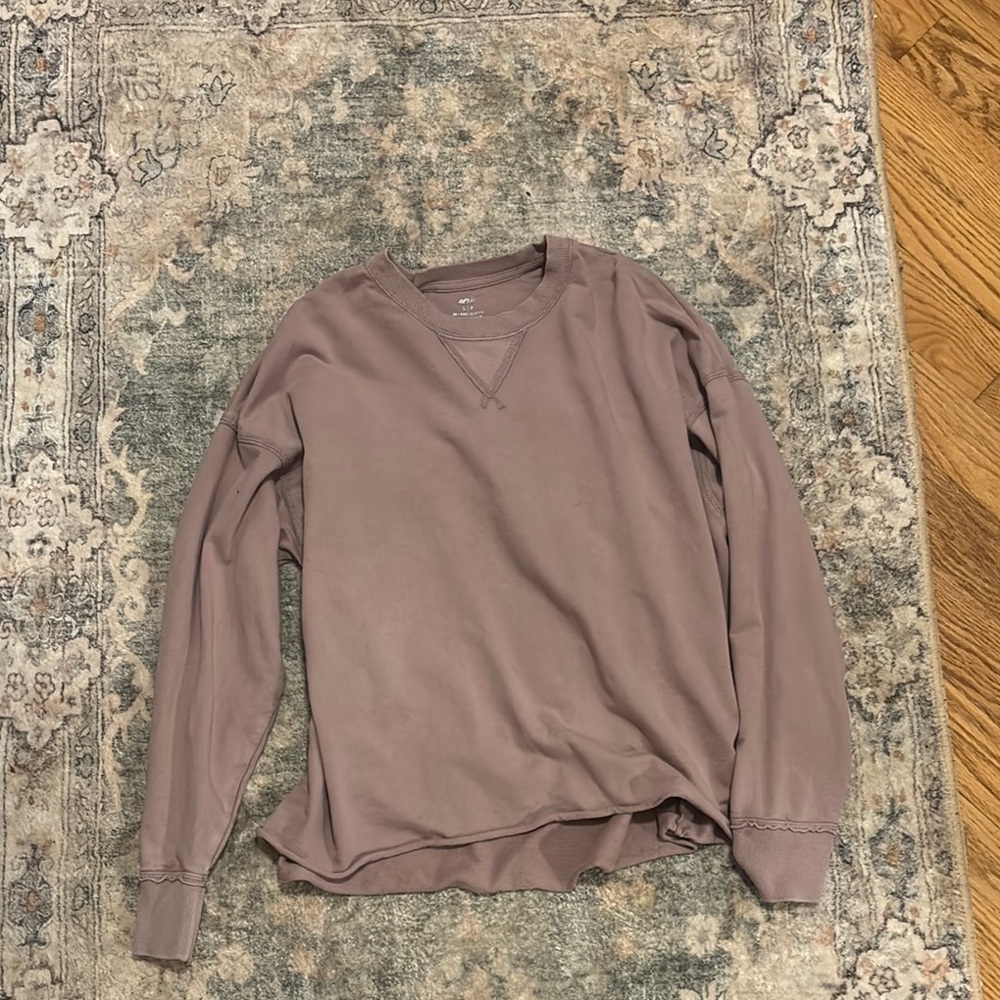 Aerie Purple Sweatshirt Crewneck Casual